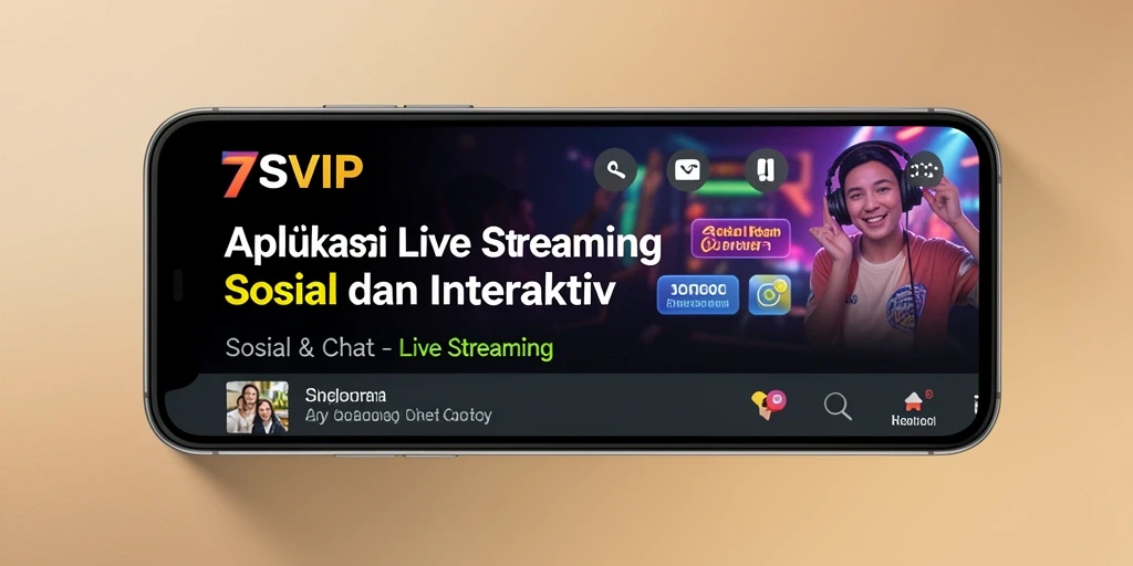 Tampilan antarmuka pengguna 7SVIP saat live streaming.