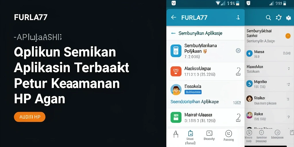Antarmuka aplikasi FURLA77 yang mudah digunakan untuk menyembunyikan aplikasi.