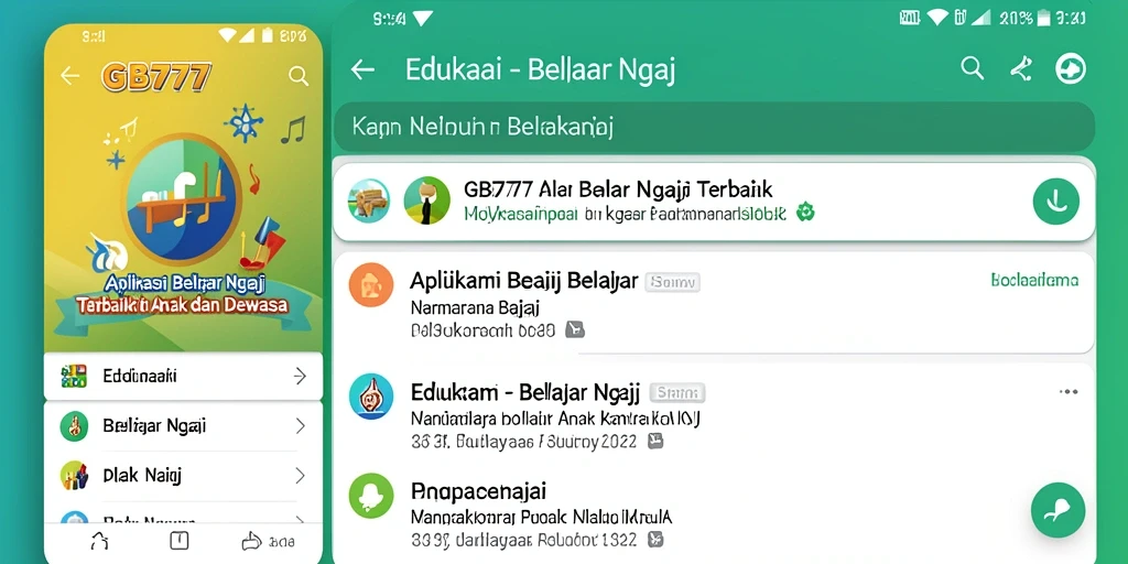 Antarmuka GB777 yang interaktif untuk belajar Ngaji.