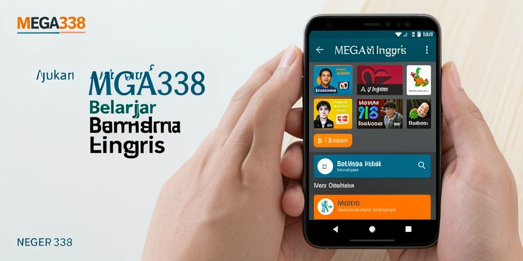 Tampilan antarmuka MEGA338 yang menarik dan interaktif untuk belajar bahasa Inggris.